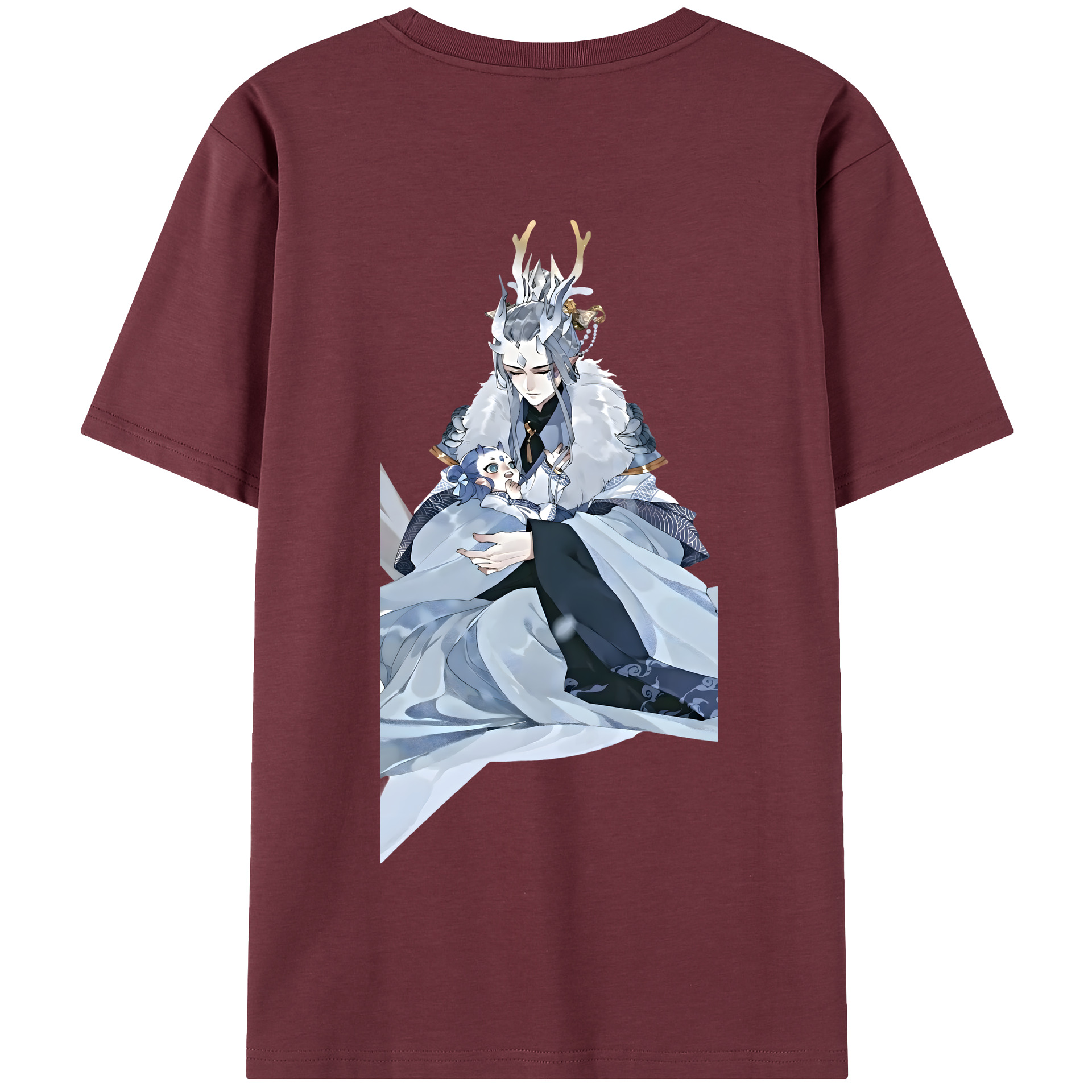 （画像用） Ne Zha 2 ナタ 魔童の大暴れ 綿100％半袖Tシャツ（背面プリント）